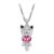 P&M Cristal LUCKY CAT Chat Ruby Collier fille