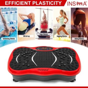 INSMA Plateforme vibrante oscillante Fitness Plaque de vibration 1-299 Vitesse avec Résistance...