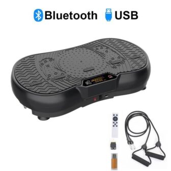 ISE Plateforme vibrante oscillante -5 programmes -LCD -Haut-parleurs Bluetooth,Pour Fitness Appareil d'Entraînement...