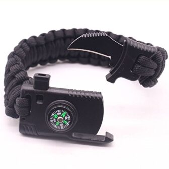 JMM Bracelet de Survie Extérieur Paracorde Bracelet d’Urgence Multifonctionnel Kit de Survie...