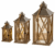 Lanterne  Lot de 3 -marron
