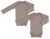Lot de 2 bodies Jersey Bio P’tit Basile – Chocolat