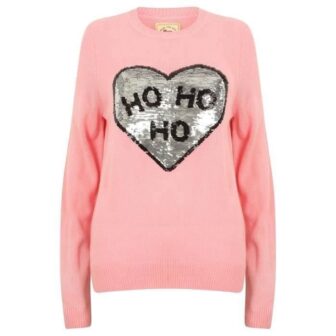 Pull de Noël Sequin réversible Rose Femme