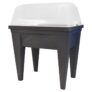 Espace potager Veg&Table Max et serre de culture gris anthracite