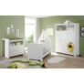 OLIVIA Chambre Bébé Complète : Lit 70*140 cm + Armoire + Commode – blanc