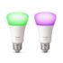 Philips Hue Pack de 2 ampoules connectées White & Color E27 + Télécommande Philips Hue Dim Switch