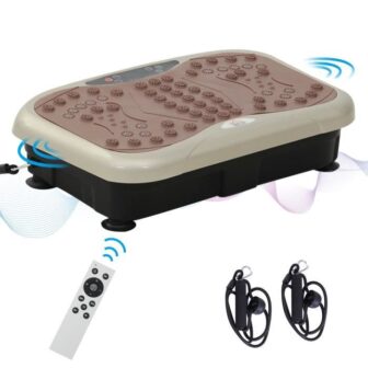 Plateforme vibrante oscillante 200 W écran LCD vitesse réglable port USB télécommande...