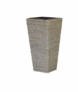 POT TRESSÉ PLASTIQUE PRALIN GRIS CLAIR 35 X 35 X H.70 CM