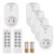 Lot de 5 prises programmable électrique avec 2 télécommandes 2 piles fournies