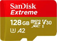 Carte Mémoire MicroSDXC SanDisk Extreme 128 Go + Adaptateur SD
