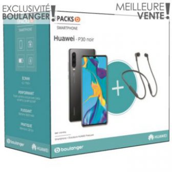 Smartphone Huawei Pack P30 Noir + Freelace
