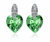 Boucles d’oreilles « Tappily » plaquées or blanc avec des cristaux Peridot de Swarovski par GoSparkling