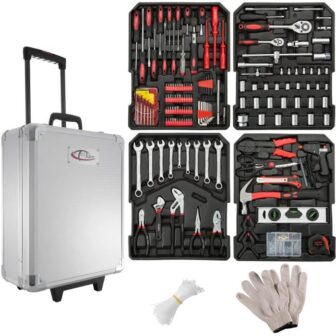 Boîte à Outils à Main 599 Pièces en Aluminium TECTAKE
