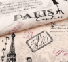 Tissu coton lin imprimer Tour Eiffel